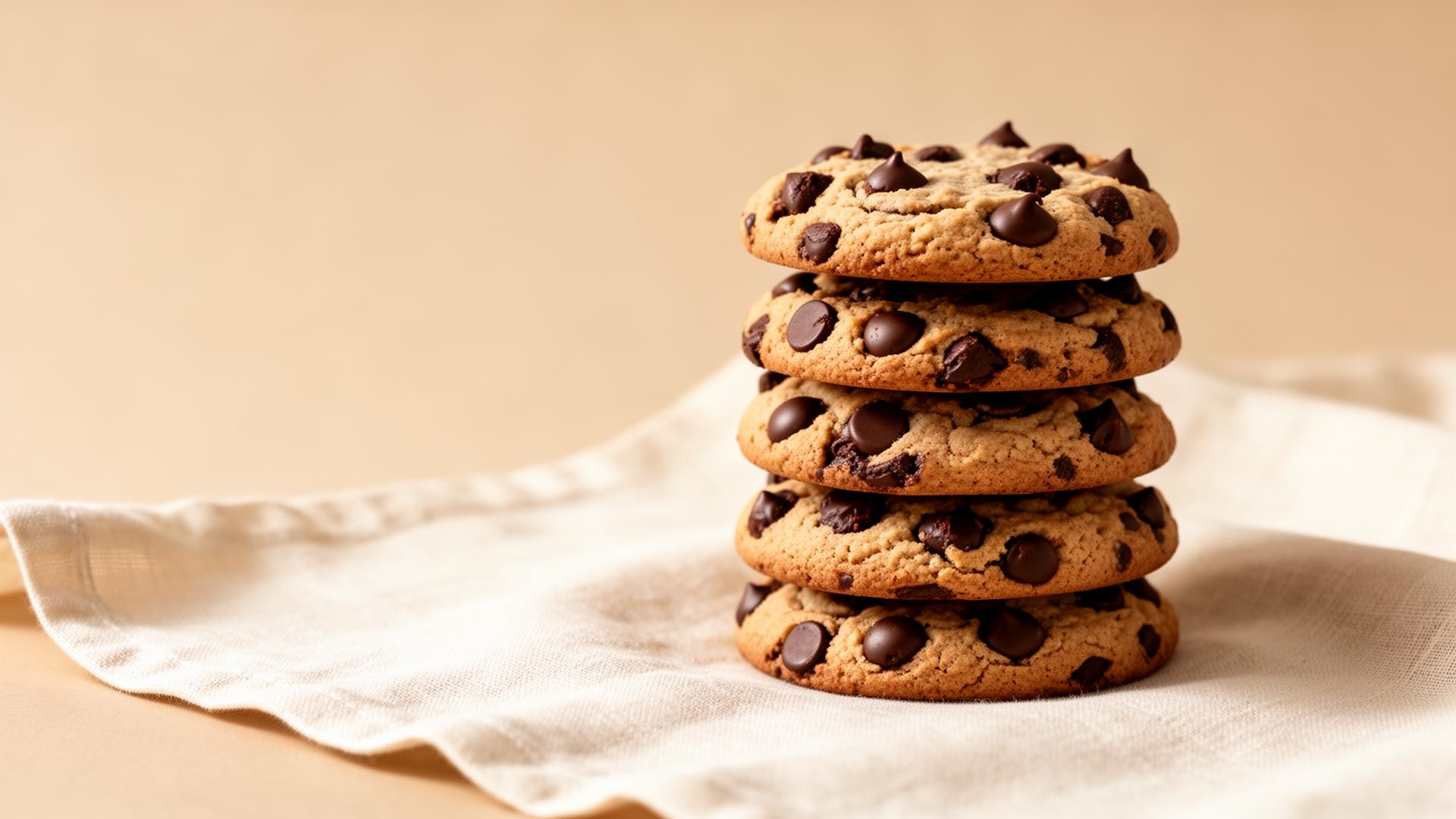 Stack of handmade gourmet cookies from Nog 'n Koekie in Mossel Bay